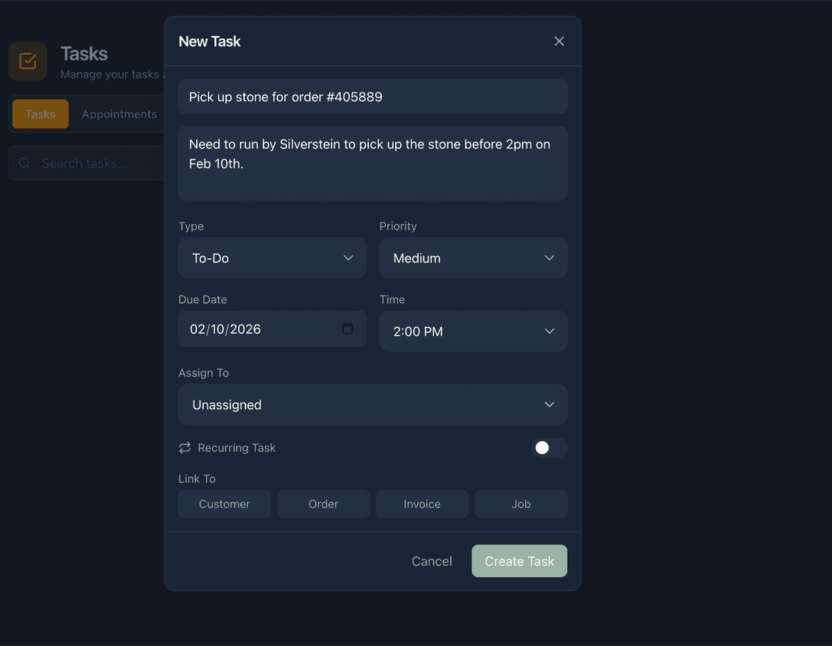 Jewelia planner and task management interface for scheduling and organizing work